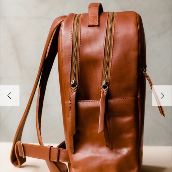 Able Tan Leather Backpack - Picture 3 of 11